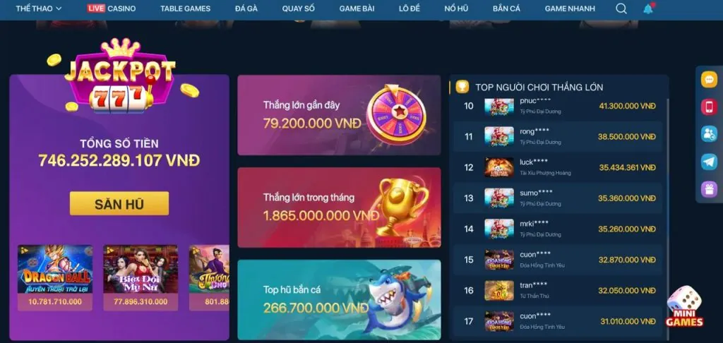 Các trò chơi casino trực tuyến tại 68bet Casino